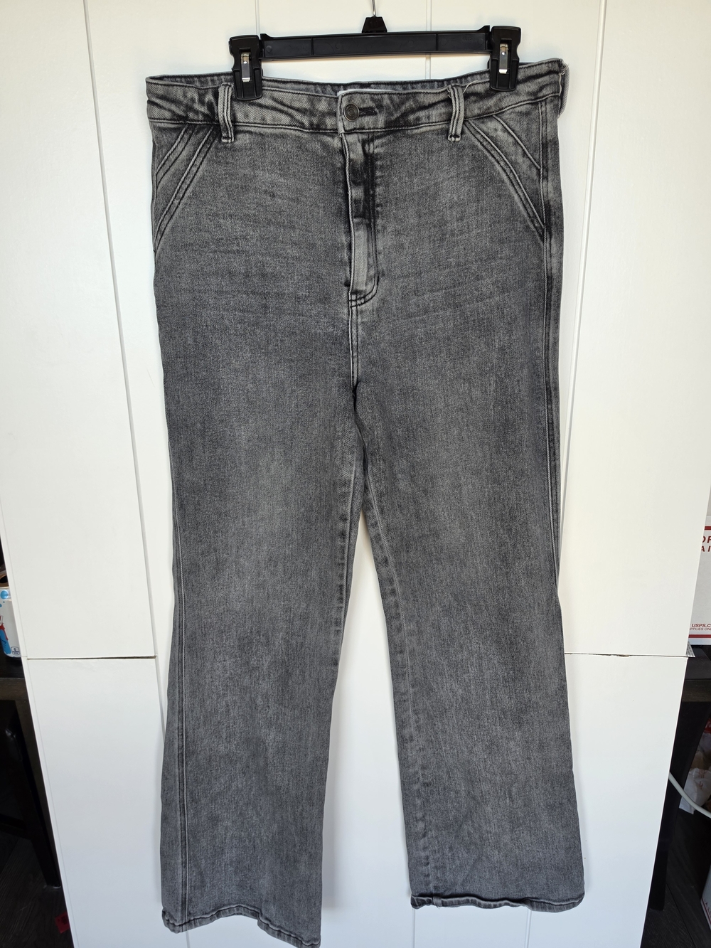 KanCan Wide-Leg High-Rise Gray Jeans